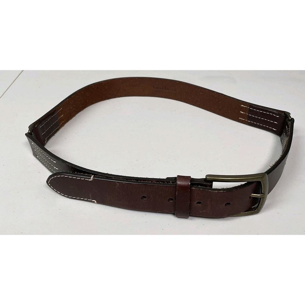 Cole Haan Mens 85/34 Chocolate Brown Genuine Leather Belt Classic Minimalist